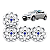 Jogo 4 Calota  Universal Aro 14p Mod Ka Hatch/sedan 2015/18 (cubo Baixo) Parafuso - Imagem 2