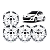 Jogo 4 Calotas Universal Aro 14p Mod Peugeot 206/207/307 - 2010/16 (cubo Baixo) Parafuso - Imagem 1