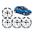 Jogo 4 Calotas Universal Aro 14p Mod Peugeot 206/207/307 - 2010/16 (cubo Baixo) Parafuso - Imagem 2