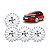 Jogo 4 Calotas Universal Aro 14p Mod Gol/voyage/saveiro G5 2009/11 (cubo Alto) Parafuso - Imagem 2