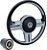 Volante Rallye Slim Prata Com Cubo Gol / Saveiro / Voyage G5 G6  + Emblema Vw - Imagem 6