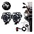 Par Farol Lampada Moto Milha Led Universal Com Botão Acionador Com Strobo - Imagem 1