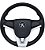 Volante Esportivo Cruze Prata Completo Com Cubo Para Linha Peugeot - Imagem 1
