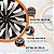 Kit 4 Calotas Spider  Aro 13 Black Silver Design Esportivo - Imagem 4