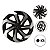 Kit 4 Calotas Spider  Aro 13 Black Silver Design Esportivo - Imagem 1