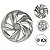 Kit 4 Calotas Esportivas Nitro Aro 14 Prata Para Rodas Com Sistema De Furação 4 E 5 - Imagem 1