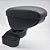 Apoio Encosto De Braço Banco Central Citroen C3 2013 2014 2015 2016 2017 2018 2019 Couro Preto Cinza Grafite Porta Objetos Suporte Automotivo - Imagem 2