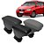 Encosto Descanso de Braço Apoio Polo Hatch Sedan 2002 2003 2004 2005 2006 2007 2008 2009 2010 2011 2012 2013 2014 Encaixe Porta Copos - Couro Preto Cinza e  Grafite - Imagem 1