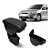 Apoio Encosto De Braço Descanso Focus Hatch Sedan 2001 2002 2003 2004 2005 2006 2007 2008 Couro Preto Cinza Grafite Porta Objetos Suporte Automotivo - Imagem 1