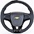 Volante Esportivo Cruze Celta Corsa Classic Wind Prisma Vectra Omega Monza Kadett Com Cubo Preto Prata e Grafite - Imagem 3