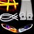 Fita De Led Drl Dual Color Universal 3000k 6000k 12v 6,8w Farol E Seta Luz Diurna Daylight 60cm - Imagem 3