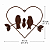 Decoração de Parede - Mary Heart com 2 Passaros - Imagem 3