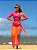 Vestido longo tule degrade pink laranja - Imagem 2