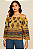 Blusa Bata Ombro a Ombro Estampa Étnica com Elefantes - ZINCO - Imagem 1
