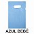 Sacola Plástica Alça Boca de Palhaço Cor Azul Claro 20cm x 30cm Pacote Com 10 - Imagem 1