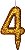 Vela de Aniversário Siba Número 4 Shine Cor Dourada com Glitter Unidade - Imagem 1