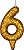 Vela de Aniversário Siba Número 6 Shine Cor Dourada com Glitter Unidade - Imagem 1