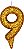 Vela de Aniversário Siba Número 9 Shine Cor Dourada com Glitter Unidade - Imagem 1