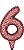 Vela de Aniversário Siba Número 6 Shine Cor Rose com Glitter Unidade - Imagem 1