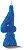 Vela de Aniversário Siba Número 4 Pop Cor Azul com Glitter Unidade - Imagem 1