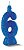 Vela de Aniversário Siba Número 6 Pop Cor Azul com Glitter Unidade - Imagem 1