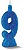 Vela de Aniversário Siba Número 9 Pop Cor Azul com Glitter Unidade - Imagem 1