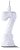 Vela de Aniversário Siba Número 7 Pop Cor Branco com Glitter Unidade - Imagem 1
