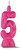Vela de Aniversário Siba Número 5 Pop Cor Rosa com Glitter Unidade - Imagem 1