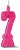 Vela de Aniversário Siba Número 7 Pop Cor Rosa com Glitter Unidade - Imagem 1