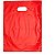 Sacola Plástica Alça Boca de Palhaço Cor Vermelha 25cm x 35cm Pacote Com 10 - Imagem 1