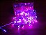 Pisca Pisca Natal Cordão Sequencial  Com 100 Leds Cor Violeta 8 Funções Fio Transparente 10 Metros Comprimento 127V R.15077 Unidade - Imagem 2