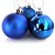 Enfeite Bolas de Natal de Plástico Mista (fosca/ lisa/ glitter) 5cm Azul Claro OU Azul Escuro TD009A/TD009A-4AZB Kit com 12 Bolas Decorativas - Imagem 4