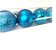 Enfeite Bolas de Natal de Plástico Mista (fosca/ lisa/ glitter) 5cm Azul Claro OU Azul Escuro TD009A/TD009A-4AZB Kit com 12 Bolas Decorativas - Imagem 2