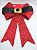 Enfeite Laço Decorativo Cinto de Papai Noel Brilho Cor Vermelho com Preto 22.8cm Comprimento R.YJ7065 Unidade - Imagem 1
