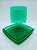 Prato Acrílico Quadrado Amalu Cor Verde Escuro Transparente 15cm Pacote Com 10 - Imagem 1