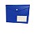 Pasta Plástica Envelope Com Botão De Pressão Cor Azul 17cmx22cm Unidade - Imagem 1