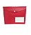 Pasta Plástica Envelope Com Botão De Pressão Cor Vermelha 17cmx22cm Unidade - Imagem 1