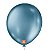 Bola Látex São Roque Metallic Balloon Azul Número 16 Com 10 - Imagem 1