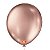 Bola Látex São Roque Metallic Balloon Rose Gold Número 16 Com 10 - Imagem 1