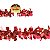 Enfeite Natal Festão Gotas Vermelho 9cm x 2 Metros Comprimento R.ZC329C Unidade - Imagem 1