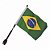 Bandeira Do Brasil De Tecido  Com Suporte Para Moto 14cm x 21cm R.CP967 Unidade - Copa Do Mundo - Imagem 1