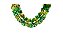 Guirlanda Decorativa Papel Metalizado Verde E Amarelo Brasil R.CP1954 Com 3 Metros - Copa Do Mundo - Imagem 1