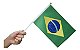 Bandeira De Mão Com Haste Brasil 20cm x 30cm R.C2030 Unidade - Copa Do Mundo - Imagem 1