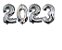 Balão Metalizado 2023 Prata 40cm R.YDH-2280 Kit Com 4 Peças - Imagem 1