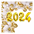 Balão Metalizado 2024 Dourado Com 4 Peças 70cm R.YDH-2542 - kit - Imagem 2