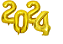Balão Metalizado 2024 Dourado Com 4 Peças 70cm R.YDH-2542 - kit - Imagem 1