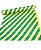 Plástico Decorativo Listras Verde E Amarelo Copa Do Mundo Rolo Com 25 Metros - Imagem 1