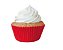 Forma Para Cupcake Dafesta Ao Forno Vermelha Com 45 - Imagem 2