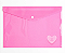 Pasta Plástica Envelope Leonora Pink Vibes Coração Blister Com 1 (23cm x 32cm) R.81004 UNidade - Imagem 1