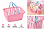 Cesta Organizadora Plástica Rosa com Alça Azul SIBA – Ref. 1002 - Imagem 1